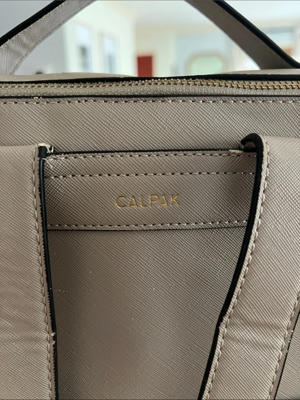 Calpak structured saffiano